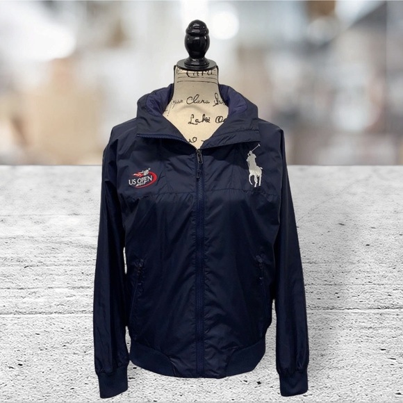 Official Polo Ralph Lauren US Open 2017 Vented-Hooded Windbreaker Jacket Size M - Picture 1 of 10